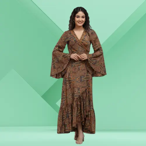 Boho Paisley Maxi Dress Manufacturer in India | Bohemian Maxi Dress  Supplier in Berlin | Call Now for Wholesale Inquiry